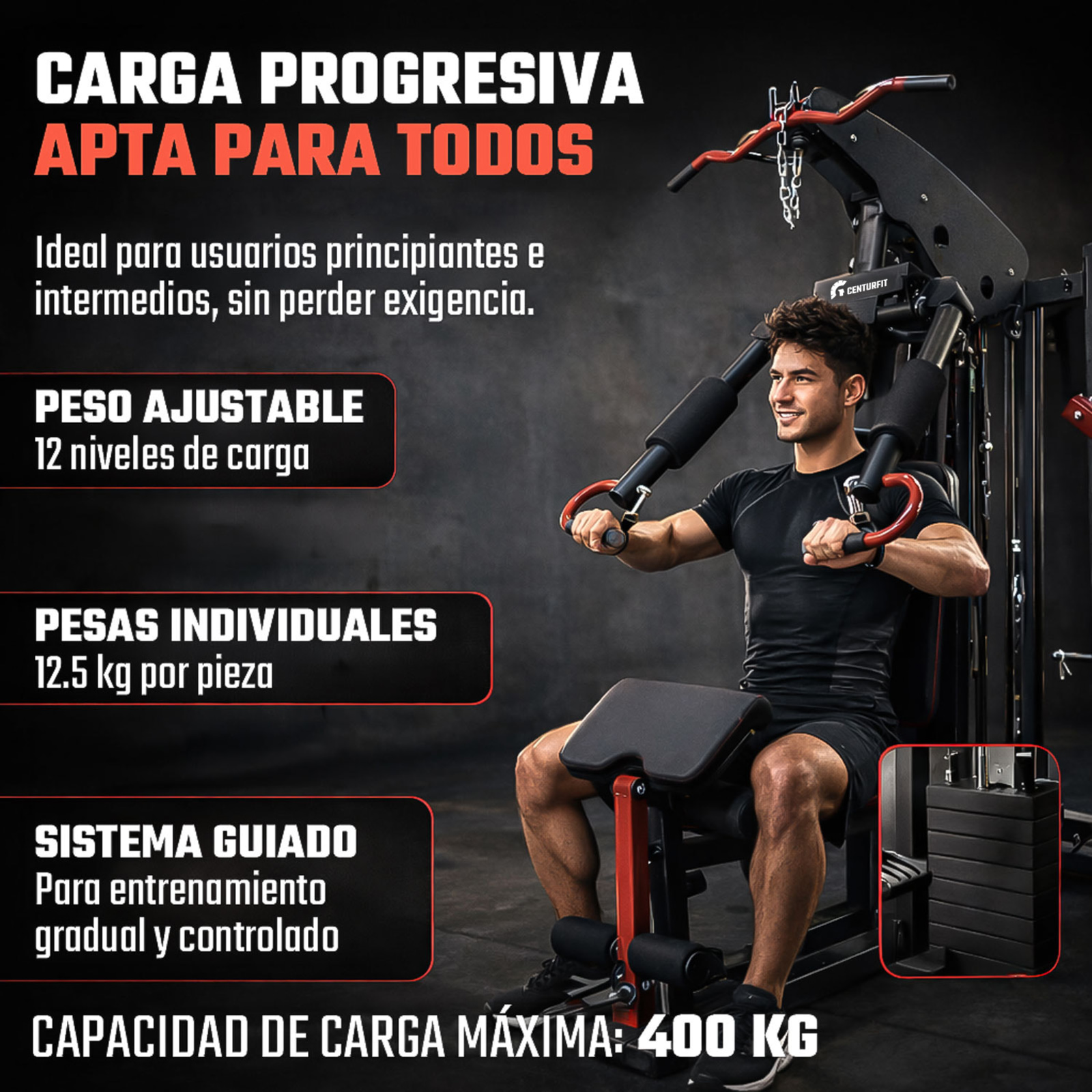 Multifuncional Medio Tier Alto con Sentadilla, vista 4